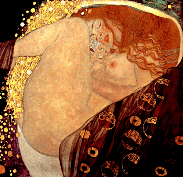 Danae pintura de Gustav Klimt (1908)