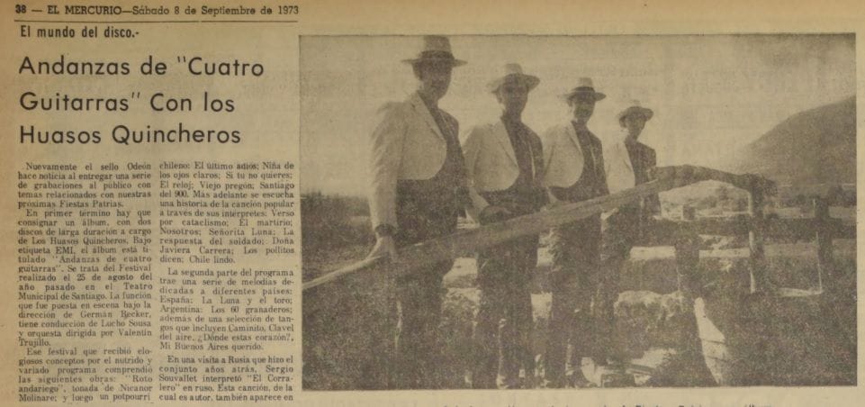 los huasos quincheros sabaod 8 de septiembre 1973