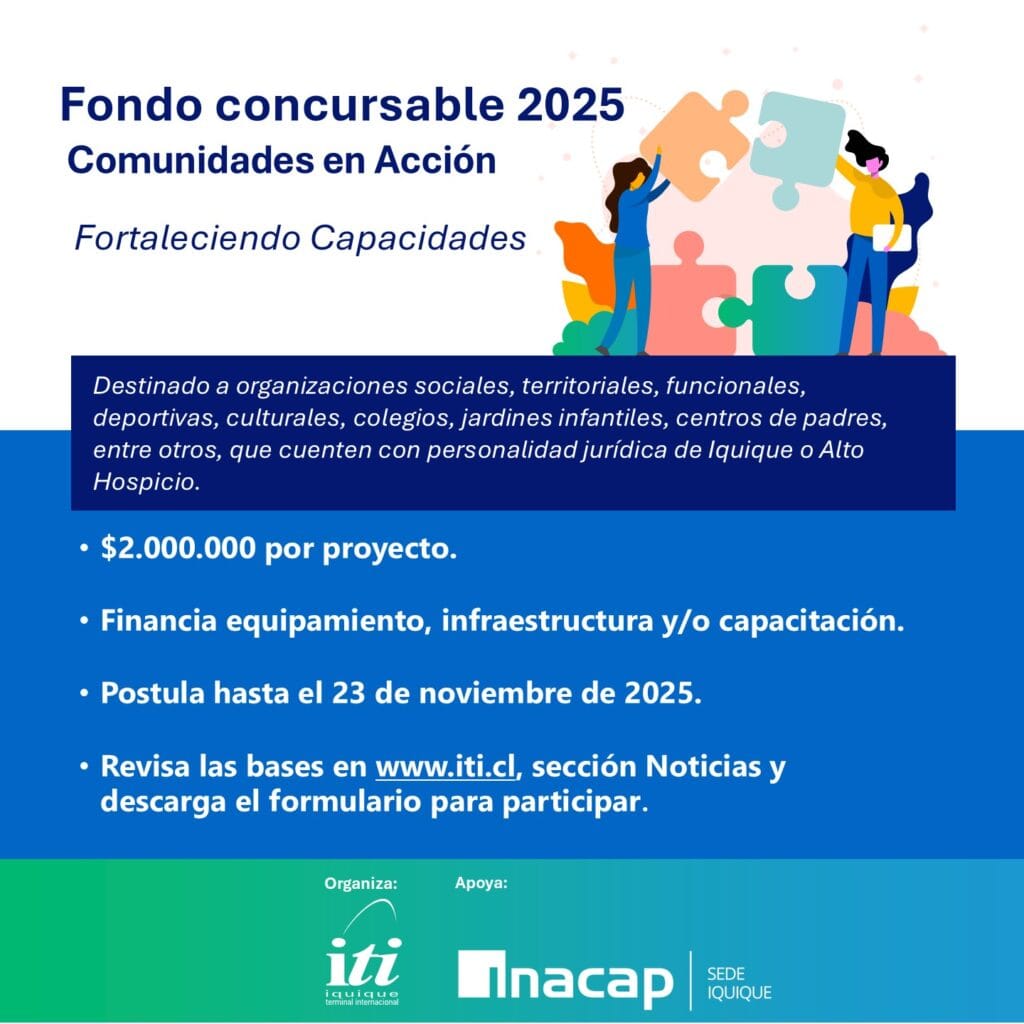 ITI e Inacap lanzan su fondo concursable “Comunidades en Acción” 1 Diapositiva1